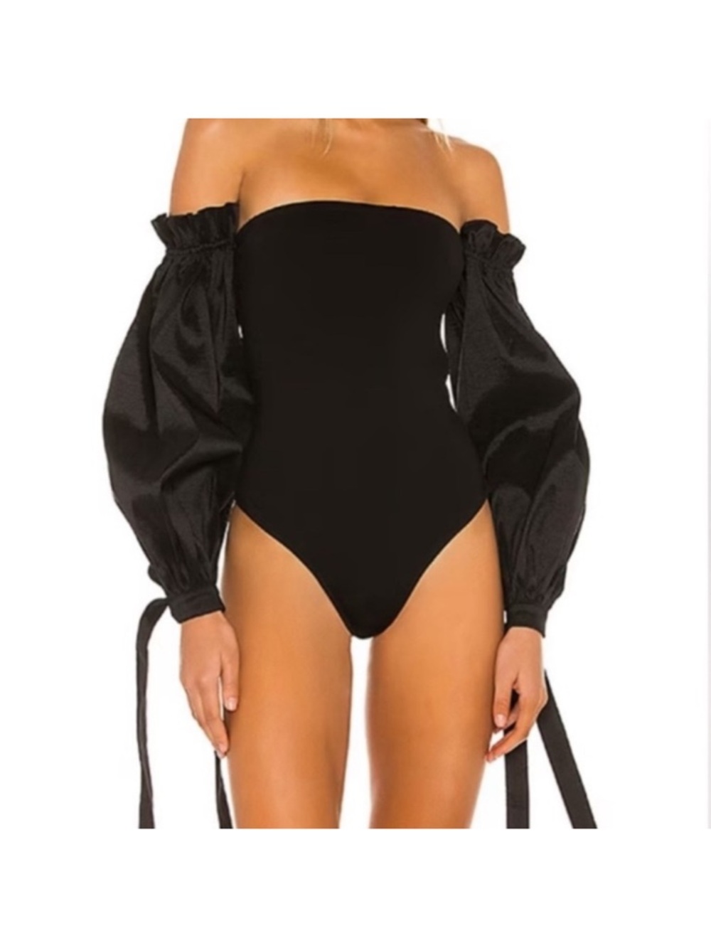 MAJORELLE Black off the shoulder top